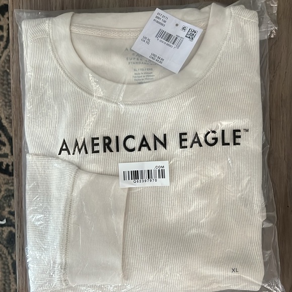 NWT AE Ribbed Long Sleeve Thermal T-shirt, Size XL - Picture 8 of 10